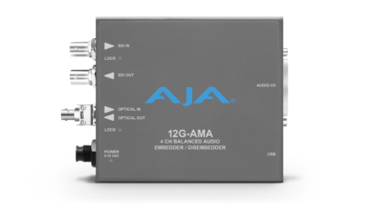 AJA 12G-AMA-T-ST 4-Channel 12G-SDI balanced analog audio Embedder/Disembedder
