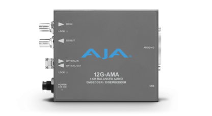 AJA 12G-AMA-TR 4-Channel 12G-SDI balanced analog audio Embedder/Disembedder