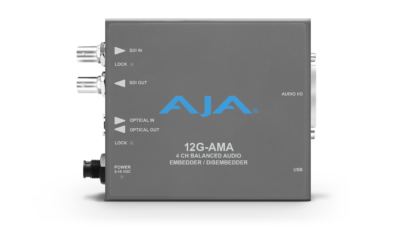 AJA 12G-AMA 4-Channel 12G-SDI balanced analog audio Embedder/Disembedder
