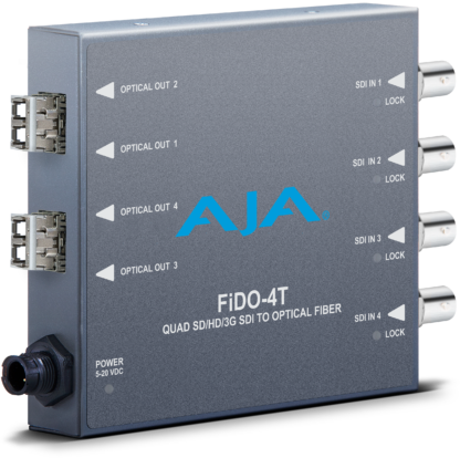 AJA FiDO-4T 4-Channel 3G-SDI to Single-Mode LC Fiber Transmitter