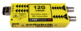 LYNX yellobrik OTT 1442 Dual Channel 12Gbit SDI to Fiber Transmitter (CWDM)