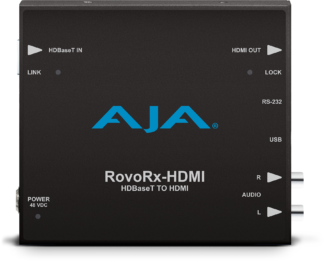 AJA ROVORX-HDMI UltraHD/HD HDBaseT Receiver to HDMI with PoH