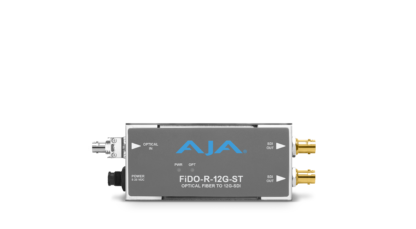 AJA FiDO-R-12G-ST 1-Channel Single Mode ST Fiber to 12G-SDI Receiver