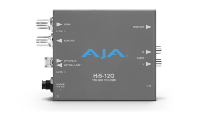 AJA HI5-12G-R 12G-SDI til HDMI 2.0 konverter med LC Fiber Receiver