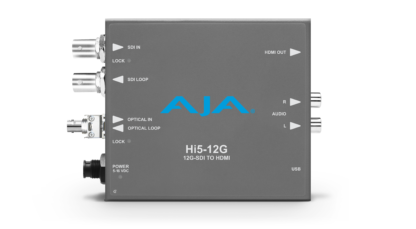 AJA HI5-12G-R-ST 12G-SDI til HDMI 2.0 konverter med ST Fiber Receiver