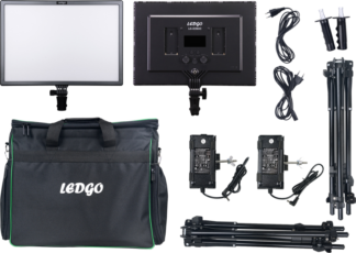 LEDGO LG-E268C 2 LIGHT KIT W/STAND AND BAG