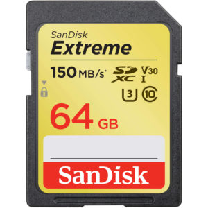 Sandisk SDXC Extreme 64GB 150MB/s UHS-I V30 U3 C10