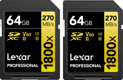 LEXAR Pro 1800x SDXC U3 (V60) UHS-II R270/W180 64GB