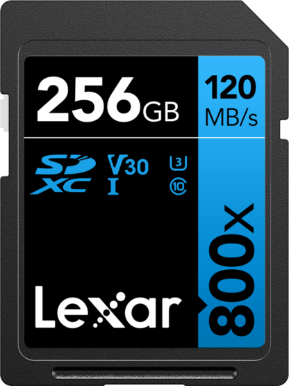 LEXAR Professional 800x SDXC UHS-I cards 256GB