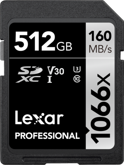 Lexar Pro 1066x SDXC U3 (V30) UHS-II R160/W120 512GB