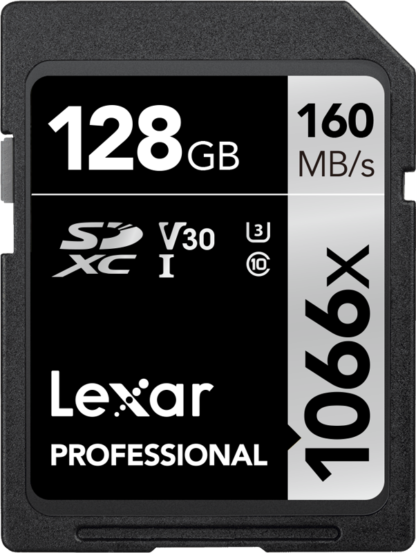 Lexar Pro 1066x sdxc U3 (V30) UHS-I R160/W120 128GB