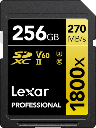 Lexar Pro 1800x SDXC U3 (V60) UHS-II R270/W180 256GB