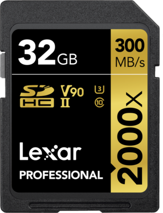 Lexar Pro 2000X SDHC/SDXC UHS-II U3(V90) R300/W260