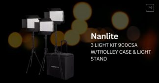 NANLITE 3 LIGHT KIT 900CSA W/TROLLEY CASE & LIGHT STAND