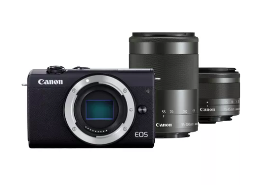 Canon D.CAM EOS M200 BK M15-45+M55-200 EU26 - Mediability